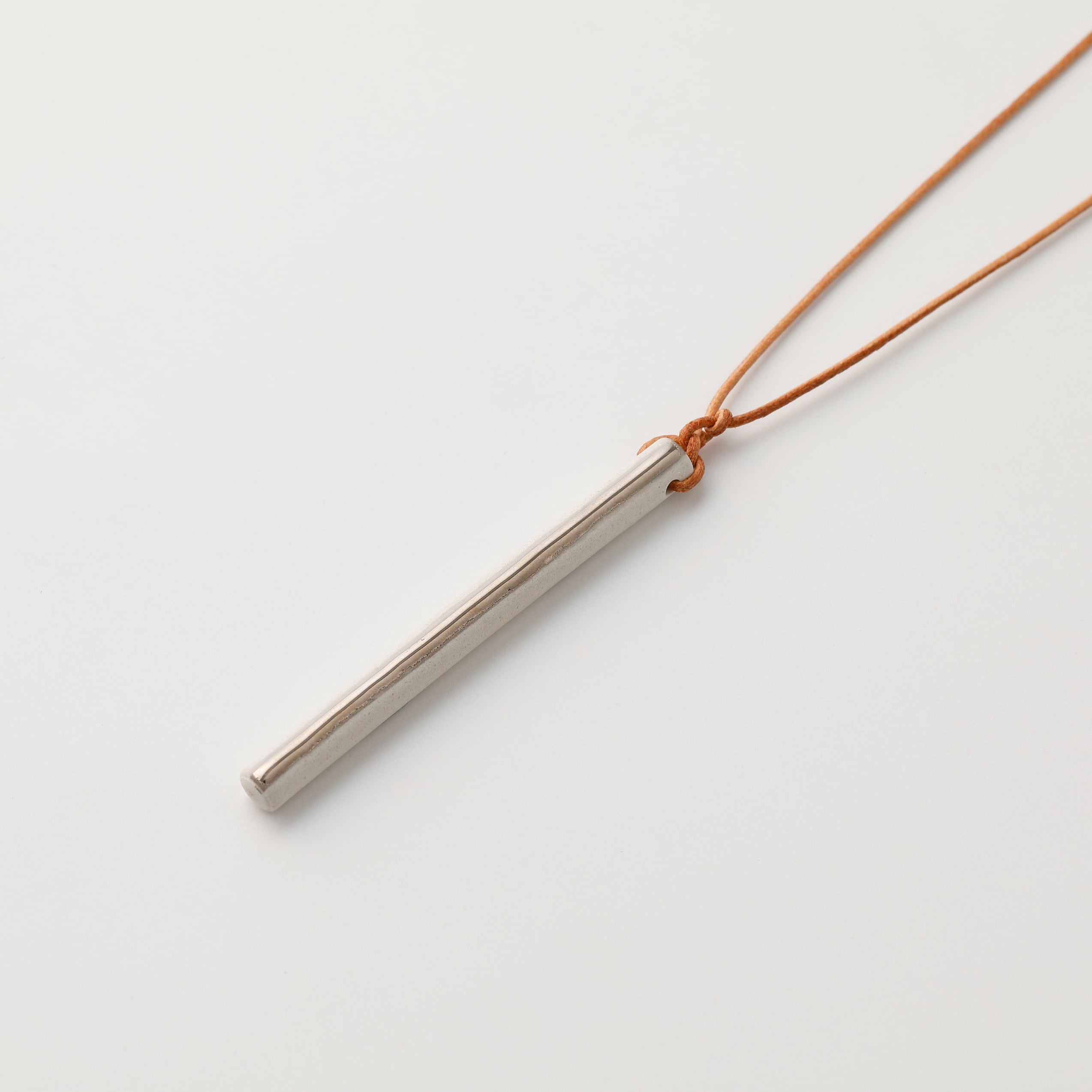 scent necklace___Light Beige（line）SILVER / アロマネックレス