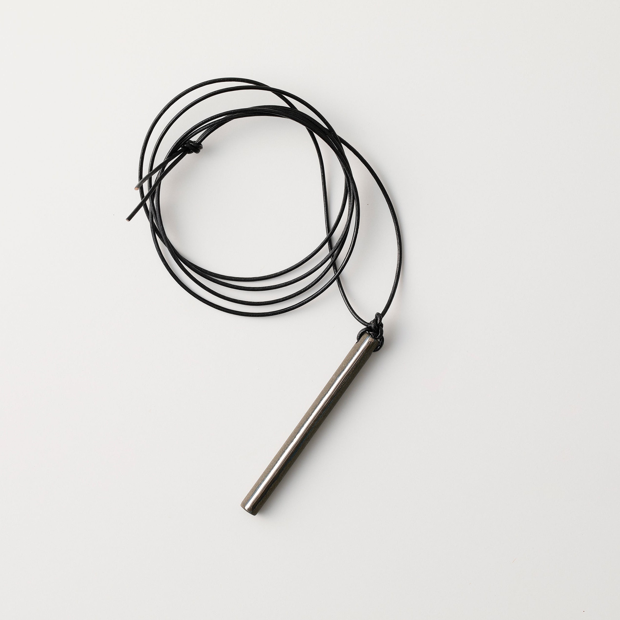 scent necklace___Dark Grey（line）SILVER