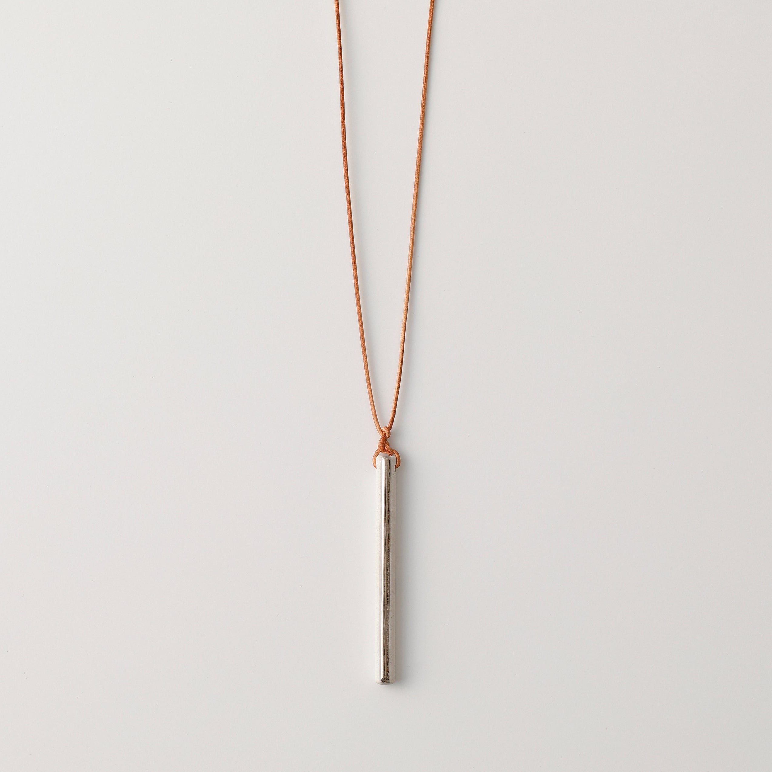 scent necklace___Light Beige（line）SILVER