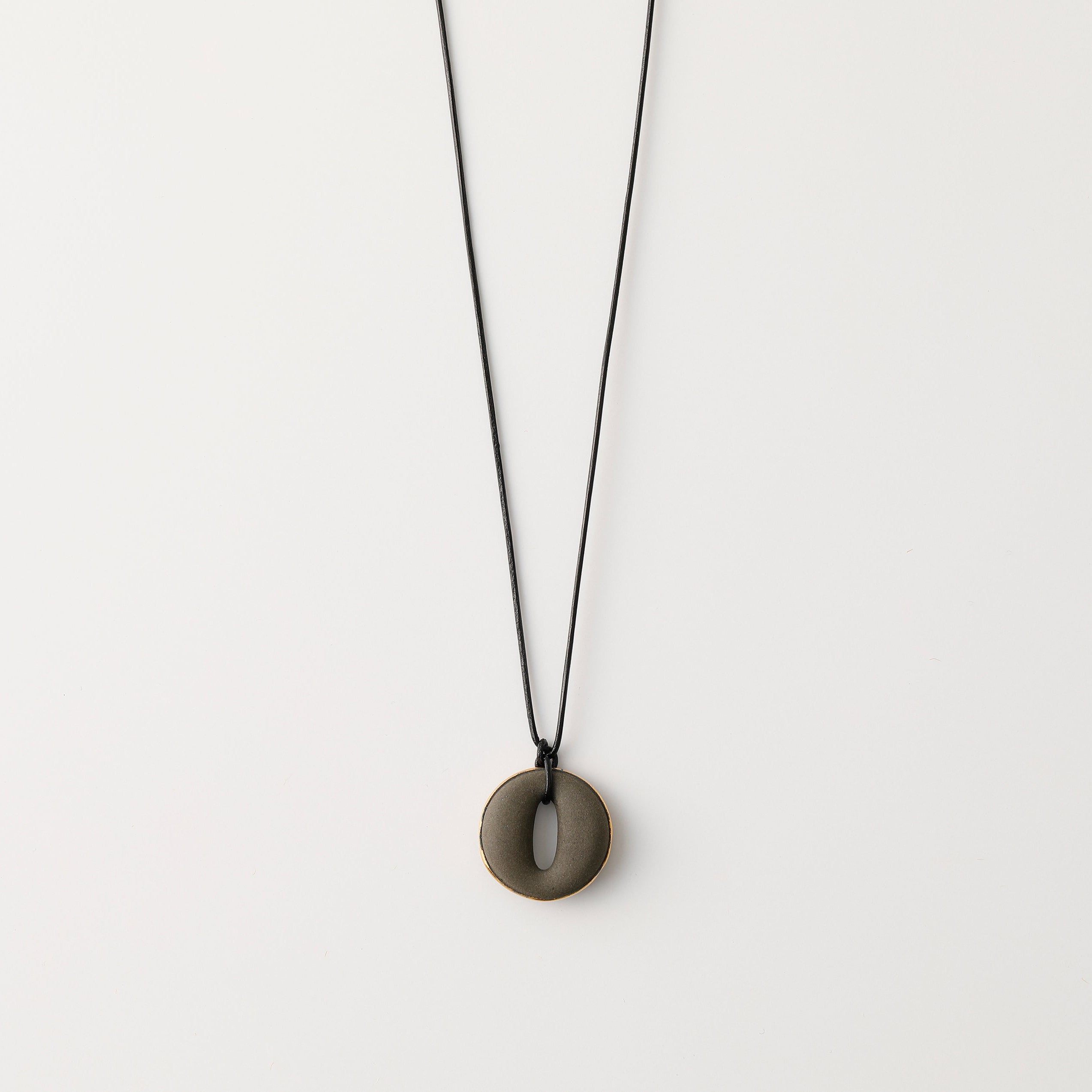 scent necklace___Dark Grey（circle）GOLD
