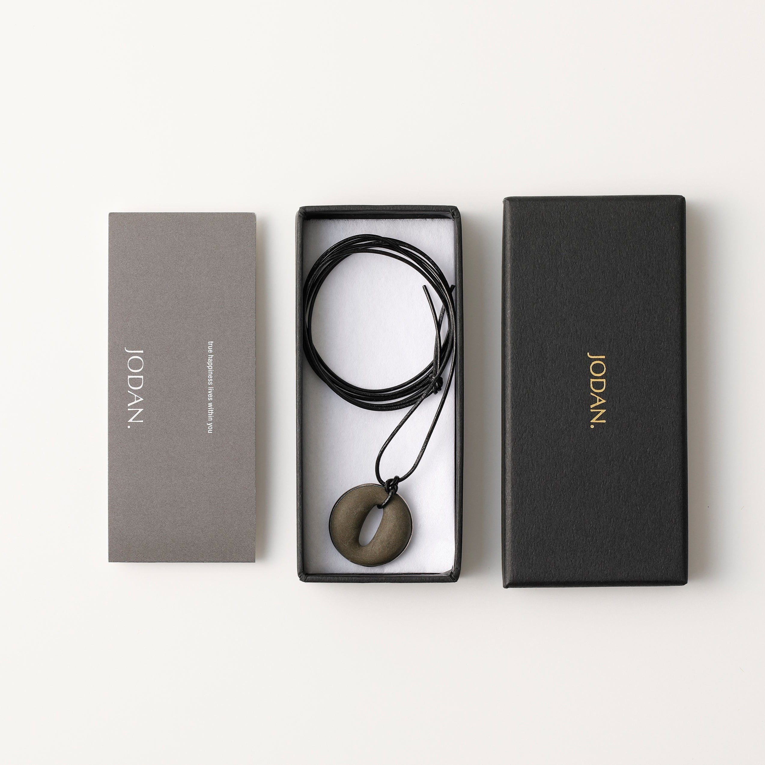 scent necklace___Dark Grey（circle）SILVER