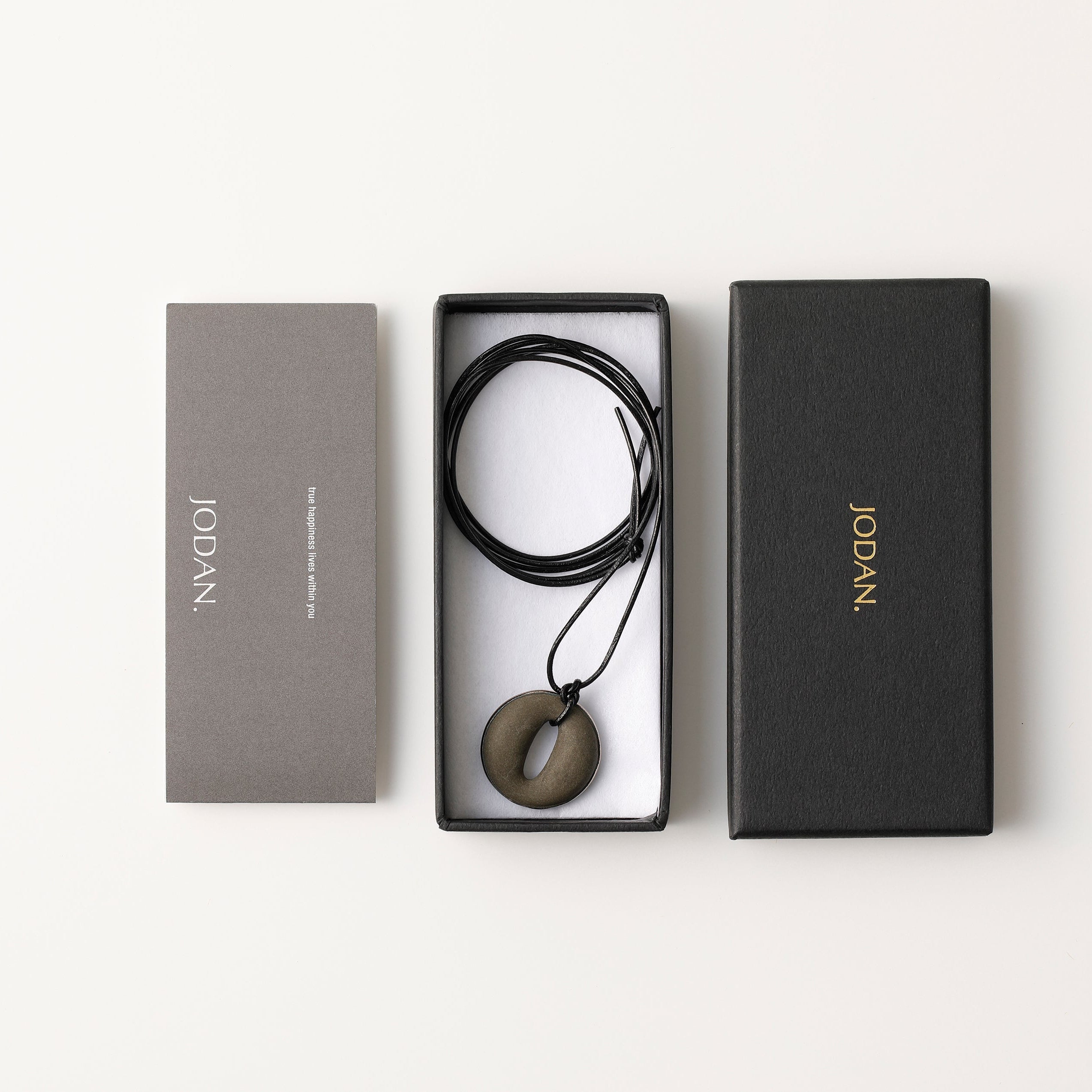 scent necklace___Dark Grey（circle）GOLD