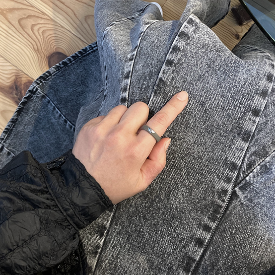 scent ring（旧 aroma ring）___Dark Grey（half moon）SILVER