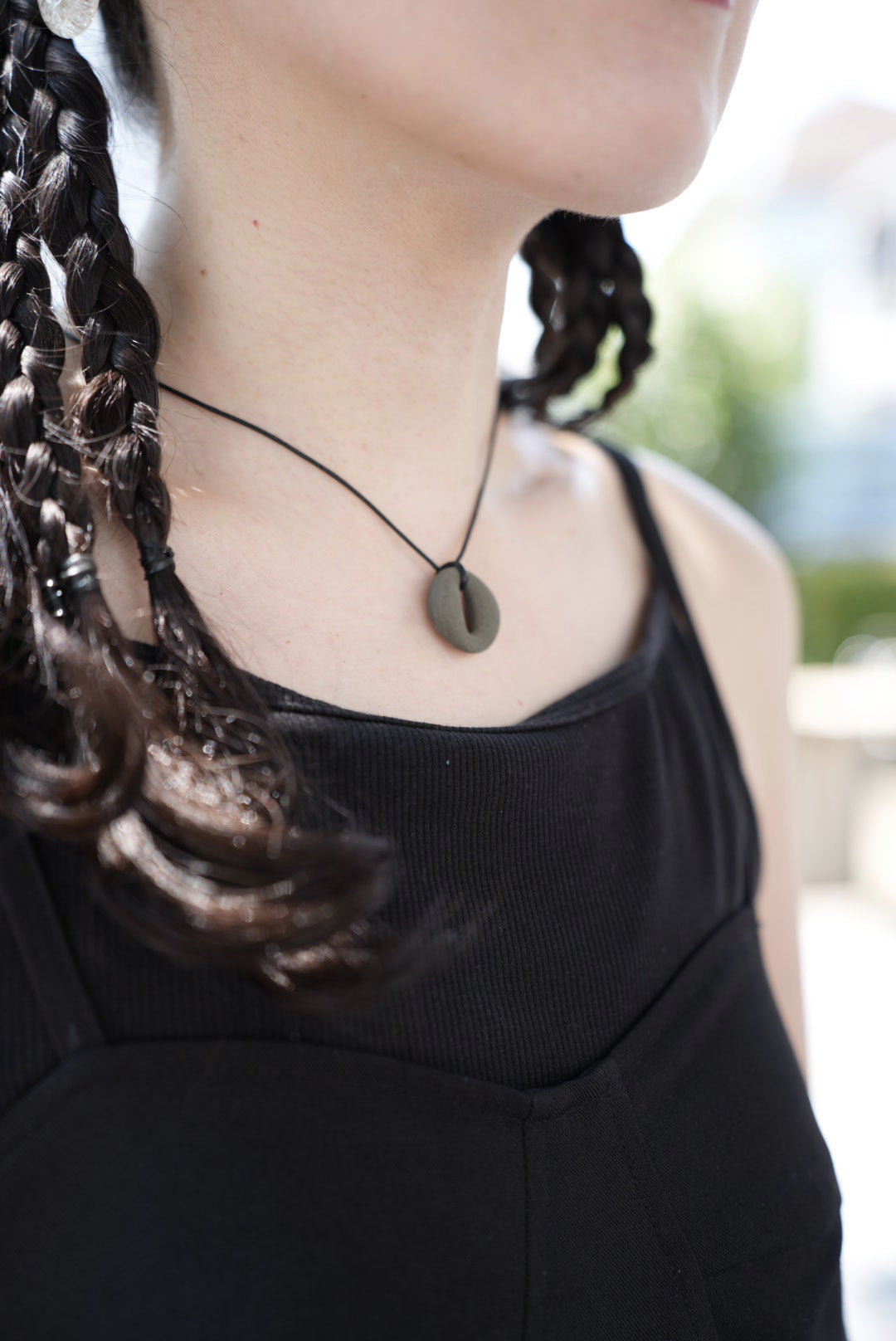 scent necklace___Dark Grey（circle）