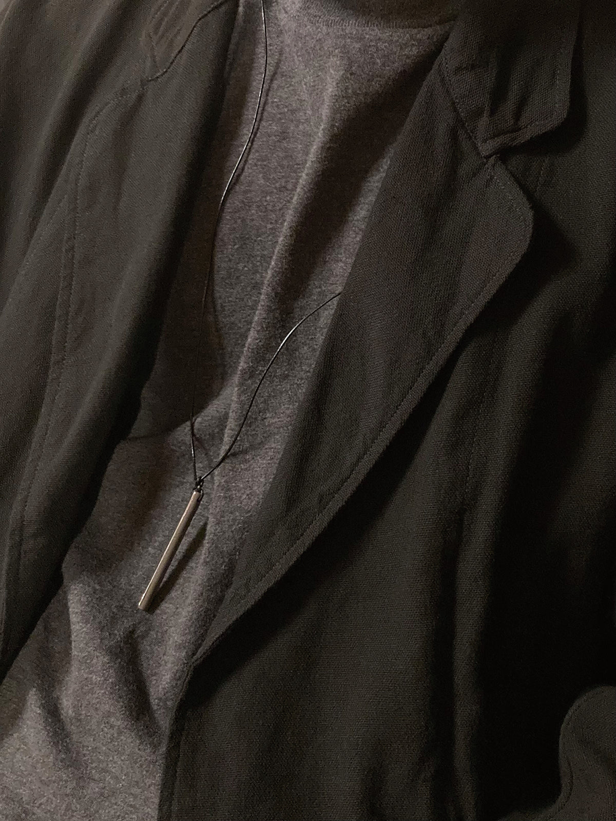 scent necklace___Dark Grey（line）SILVER