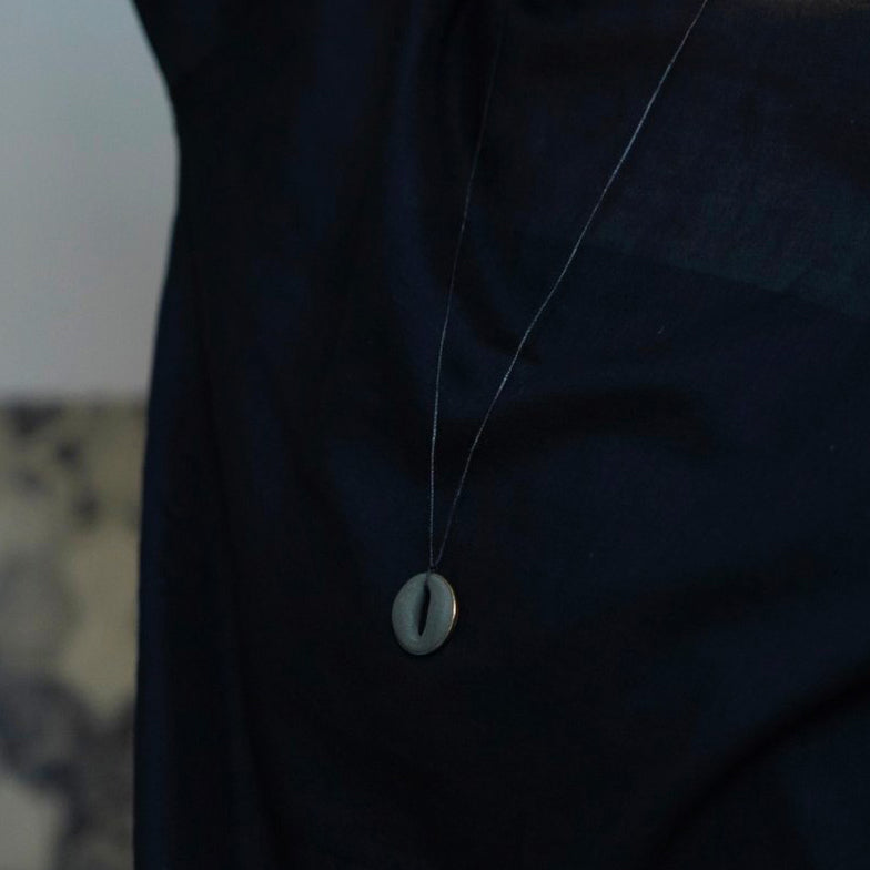scent necklace___Dark Grey（circle）GOLD